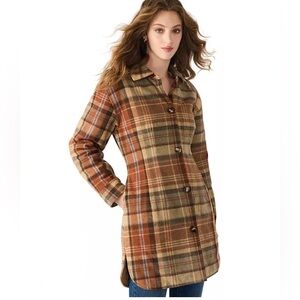 STEVE MADDEN Olea Cinched Waist Jacket Plaid